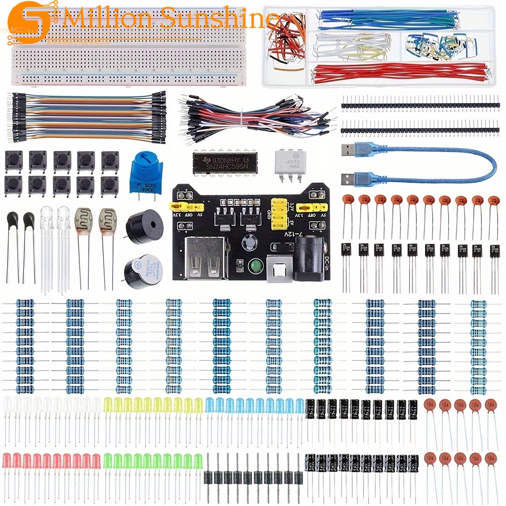 Breadboard Jumper Wires Power Supply Kit - Electronics Kit Power Supply Module Jumper