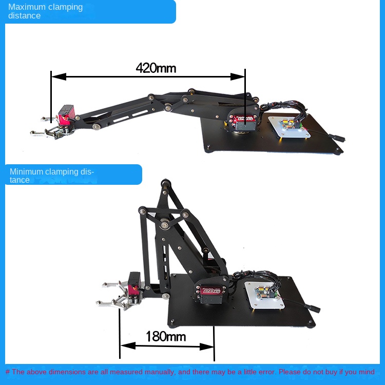 4 Dof Robot Arm with Servo Met - Programmable Robotic Arm Kit Arduino ulasan dan harga