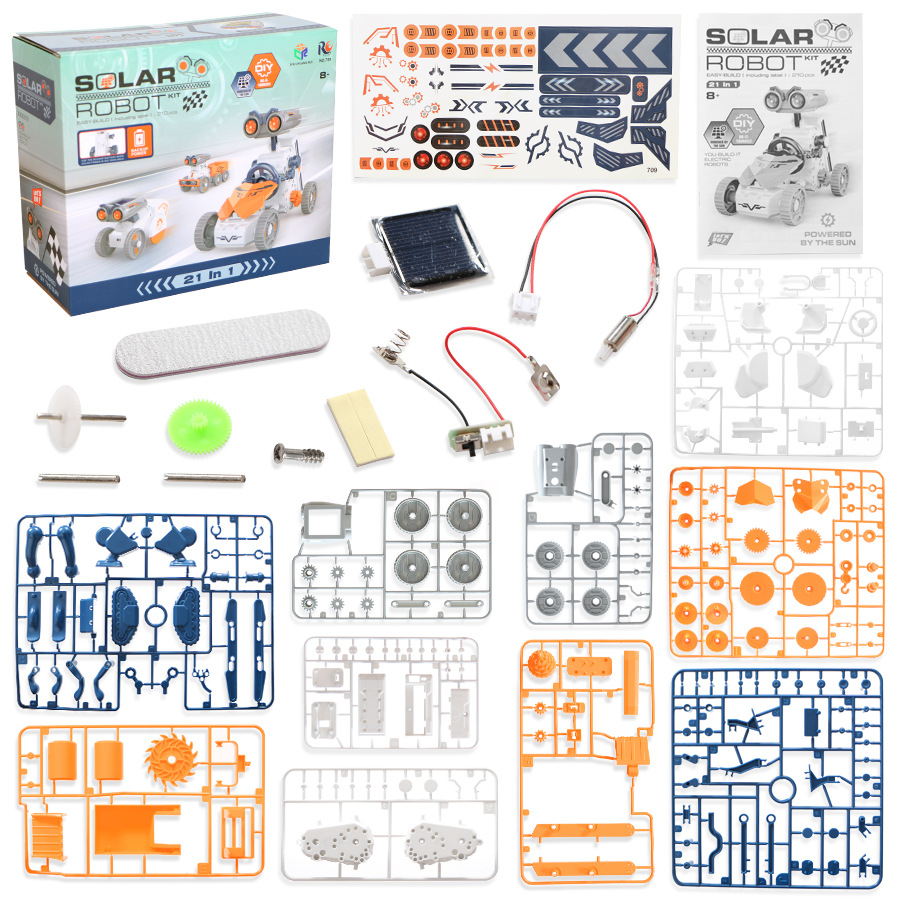 21 in 1 DIY Solar Robot Buildi - Solar Powered Robot Kit 14 In 1 ulasan dan harga