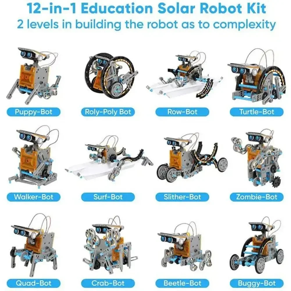 STEM 13 in 1 Solar Powered Rob - Solar Powered Robot Kit 14 In 1 ulasan dan harga