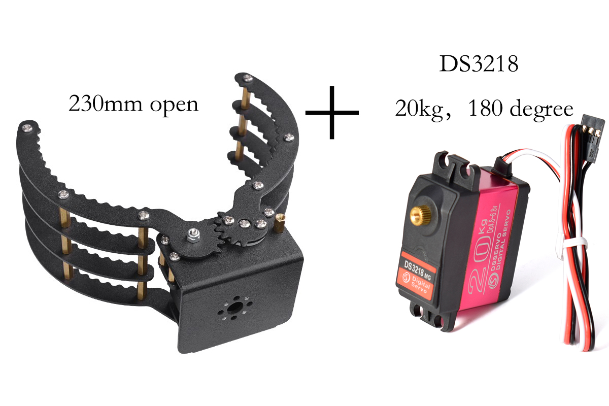 230mm Opening Mechanical Claw  - Programmable Robotic Arm Kit Arduino ulasan dan harga