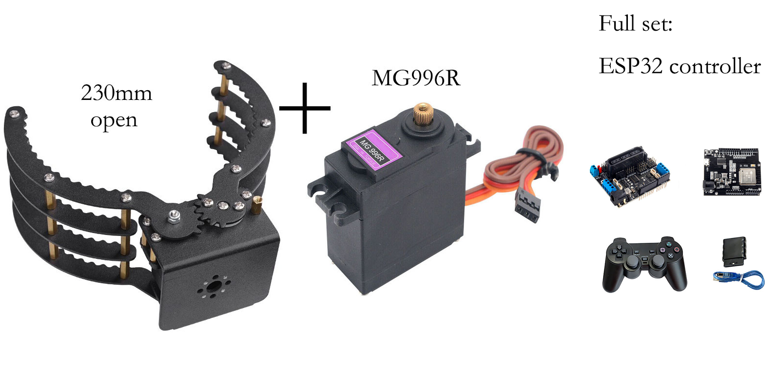 230mm Opening Mechanical Claw  - Programmable Robotic Arm Kit Arduino ulasan dan harga