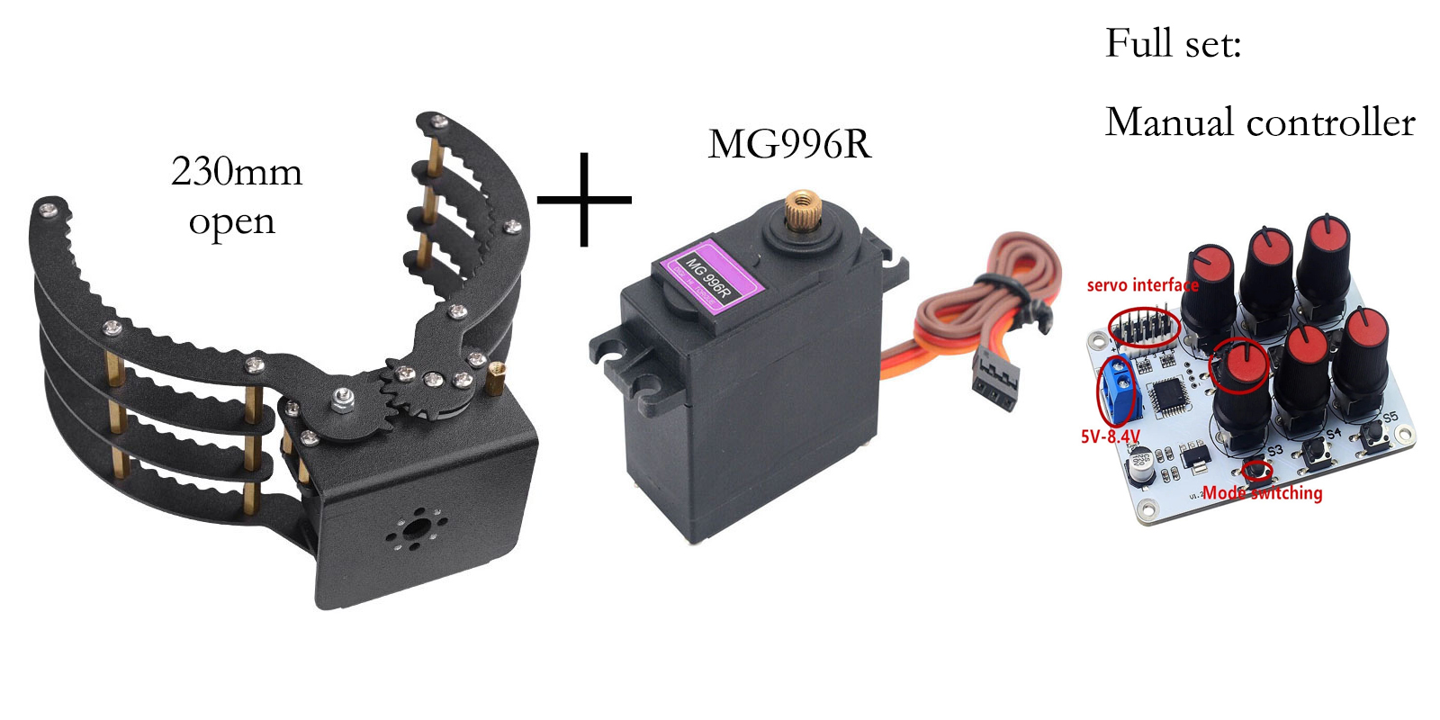 230mm Opening Mechanical Claw  - Programmable Robotic Arm Kit Arduino ulasan dan harga