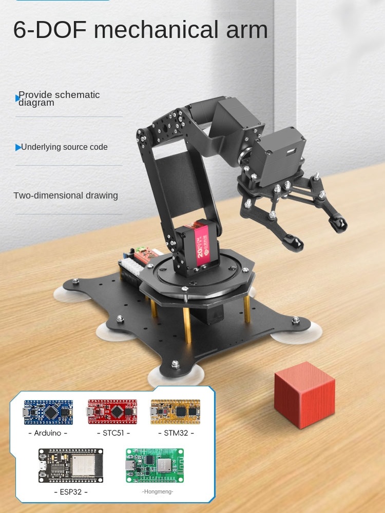 6 DOF Robotic Arm with Metal C - Programmable Robotic Arm Kit Arduino ulasan dan harga