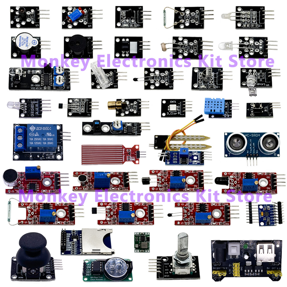 45 Kinds in 1 Sensors Modules  - Arduino Sensor Kit 37 Modules Starter ulasan dan harga