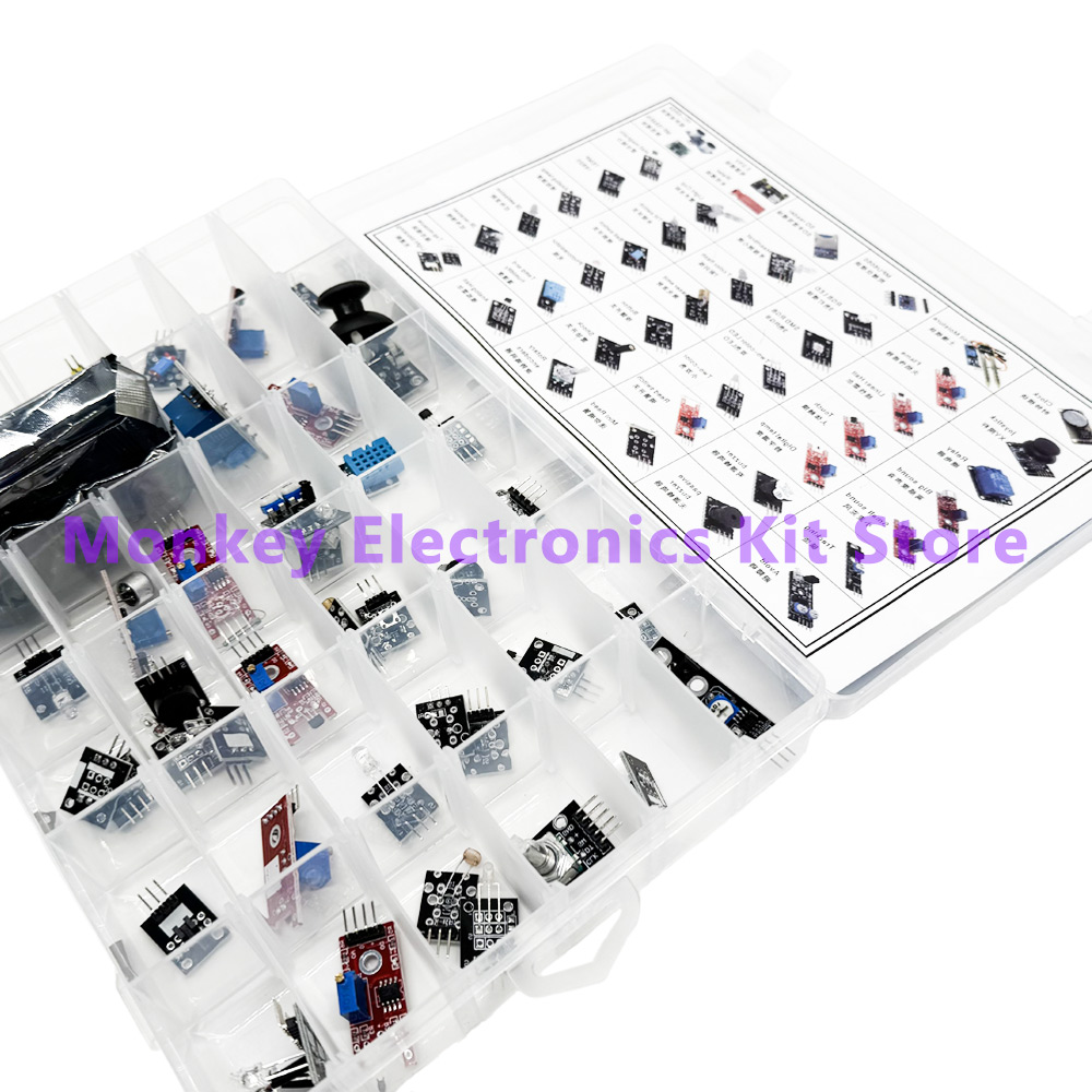 45 Kinds in 1 Sensors Modules  - Arduino Sensor Kit 37 Modules Starter ulasan dan harga