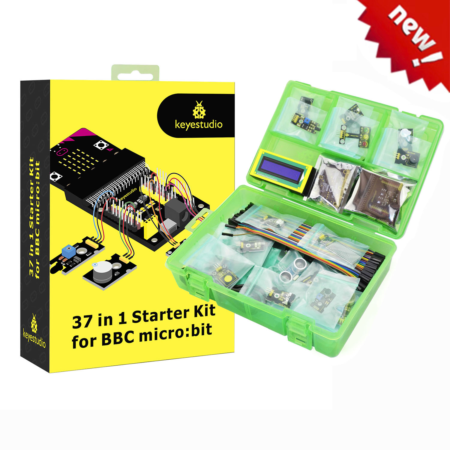 Keyestudio 37 in 1 Sensors Sta - Micro Bit Stem Educational Starter Kit ulasan dan harga