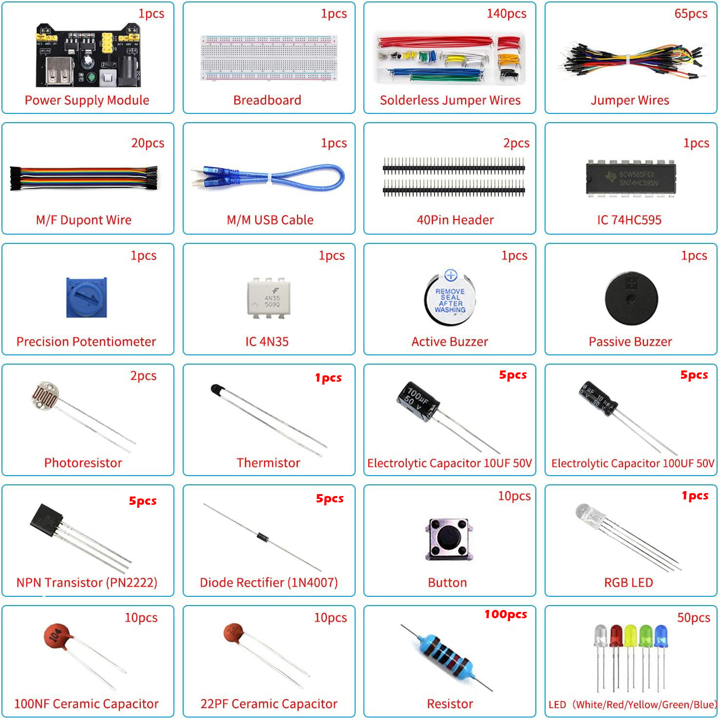 Electronics Starter Kit w/Powe - Breadboard Jumper Wires Power Supply Kit ulasan dan harga