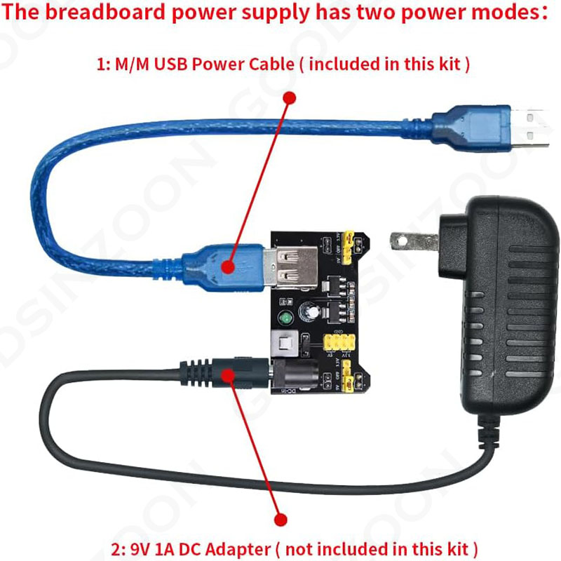 Electronics Starter Kit w/Powe - Breadboard Jumper Wires Power Supply Kit ulasan dan harga