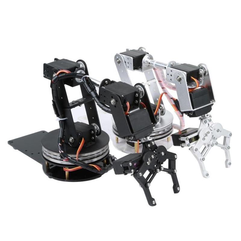 Silver 6 DOF Robotic Arm with  - Programmable Robotic Arm Kit Arduino ulasan dan harga