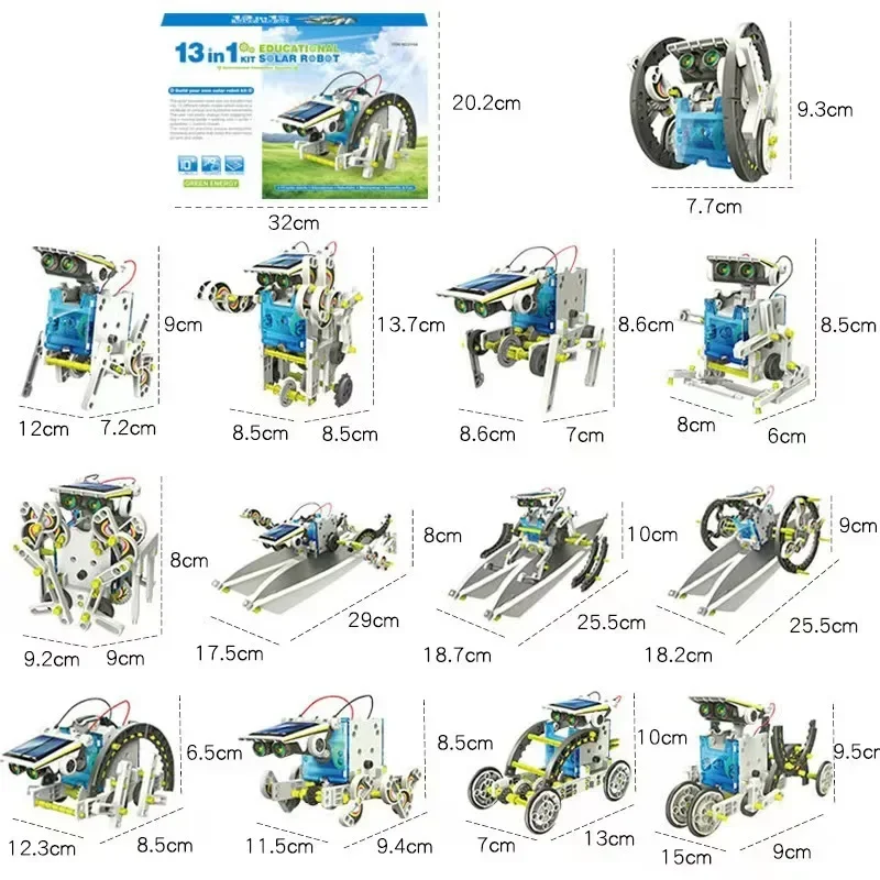 13 In 1 Solar Robot Kit STEM E - Solar Powered Robot Kit 14 In 1 ulasan dan harga
