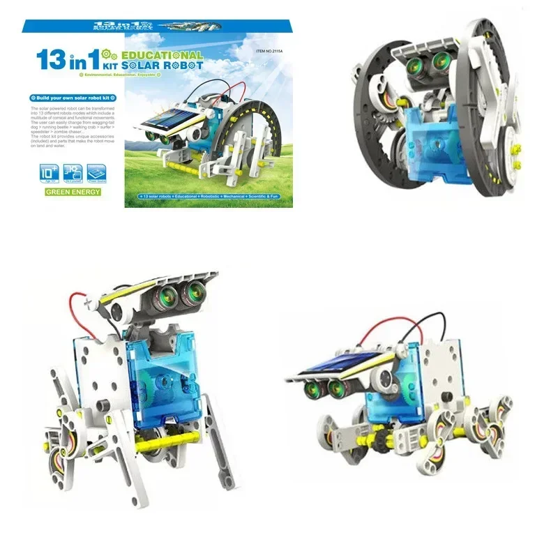 13 In 1 Solar Robot Kit STEM E - Solar Powered Robot Kit 14 In 1 ulasan dan harga