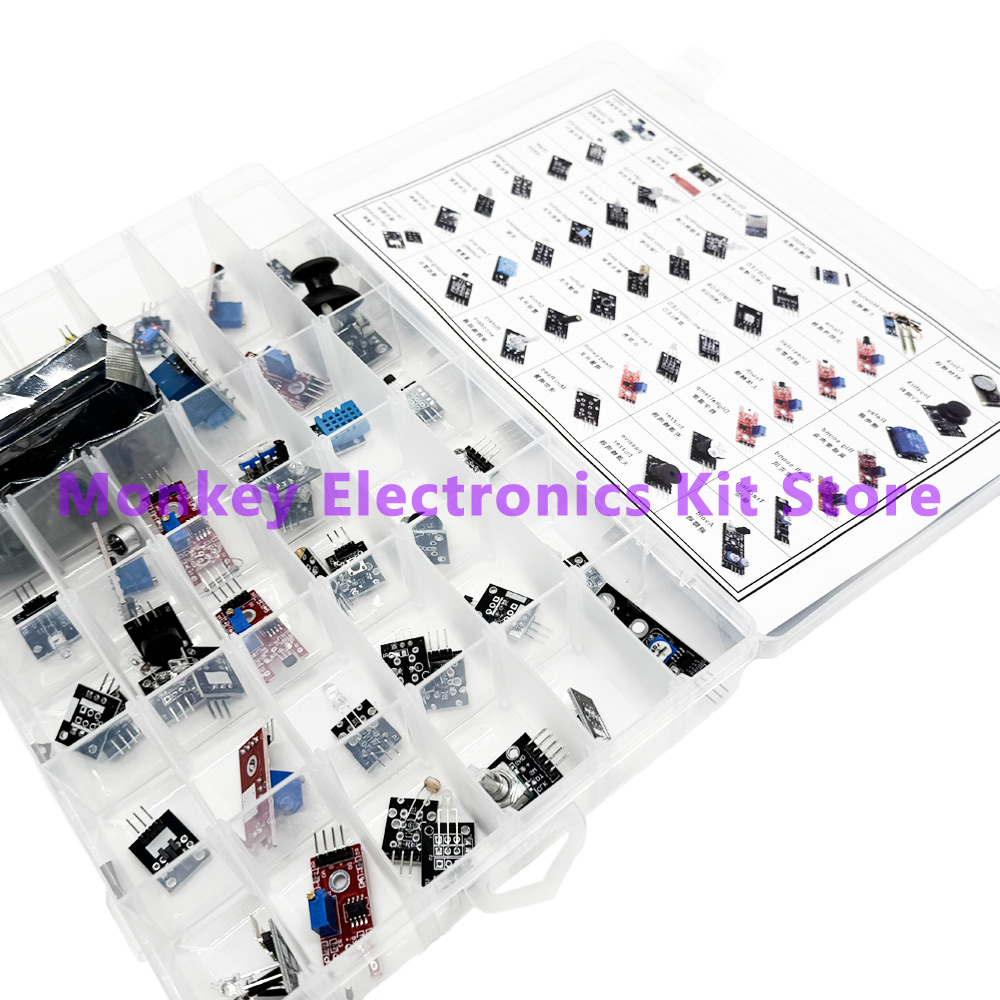 45 in 1 Sensors Modules and  1 - Arduino Sensor Kit 37 Modules Starter ulasan dan harga