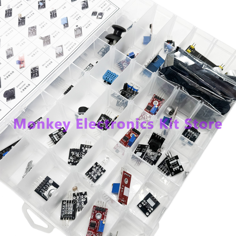 45 in 1 Sensors Modules and  1 - Arduino Sensor Kit 37 Modules Starter ulasan dan harga