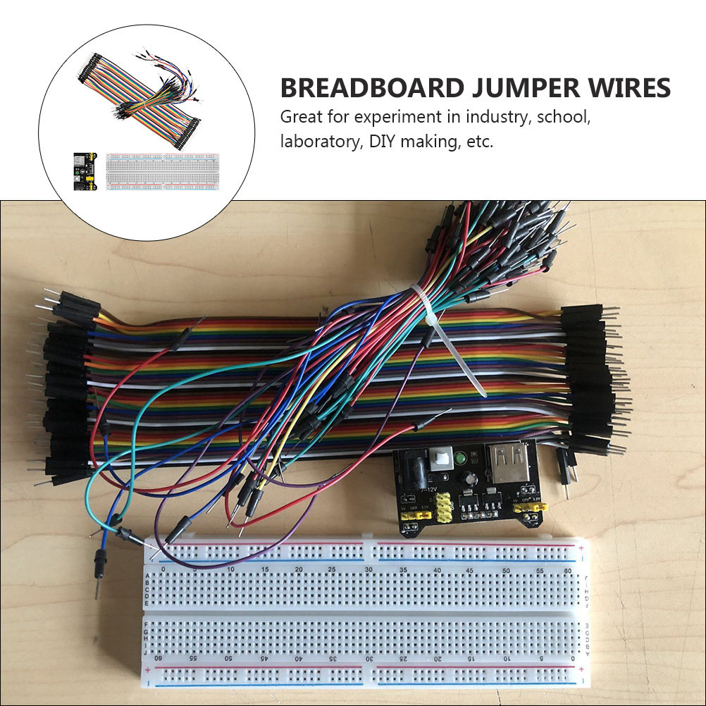 830 Hole Breadboard Kit with P - Breadboard Jumper Wires Power Supply Kit ulasan dan harga