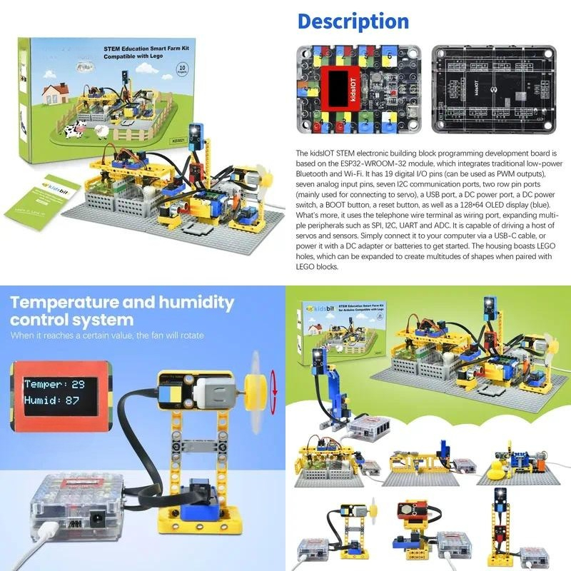 DIY Electronic STEM Smart Farm - Electronic Building Blocks Stem Kit ulasan dan harga