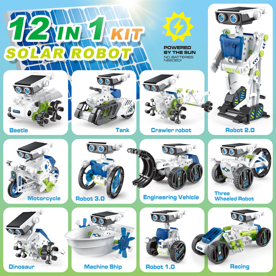 21/14/7 in 1 Science Experimen - Solar Powered Robot Kit 14 In 1 ulasan dan harga