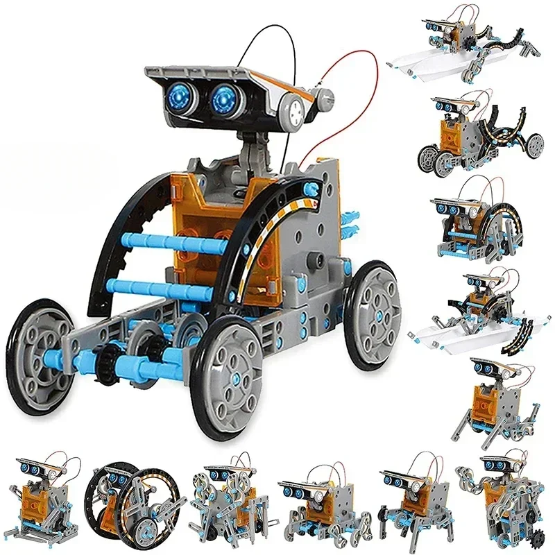 Solar Robot Kits High-Tech Sci - Solar Powered Robot Kit 14 In 1 ulasan dan harga