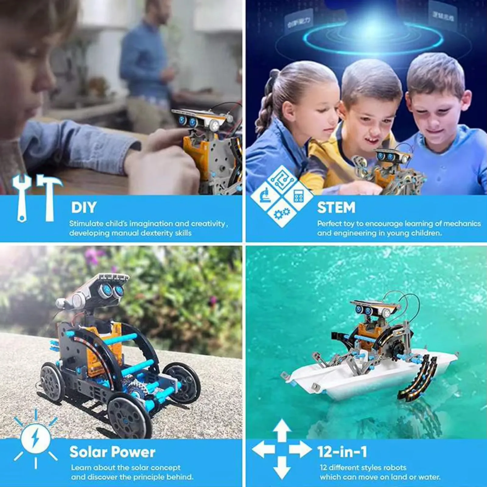 13 in 1 Solar Powered Robot Sc - Solar Powered Robot Kit 14 In 1 ulasan dan harga