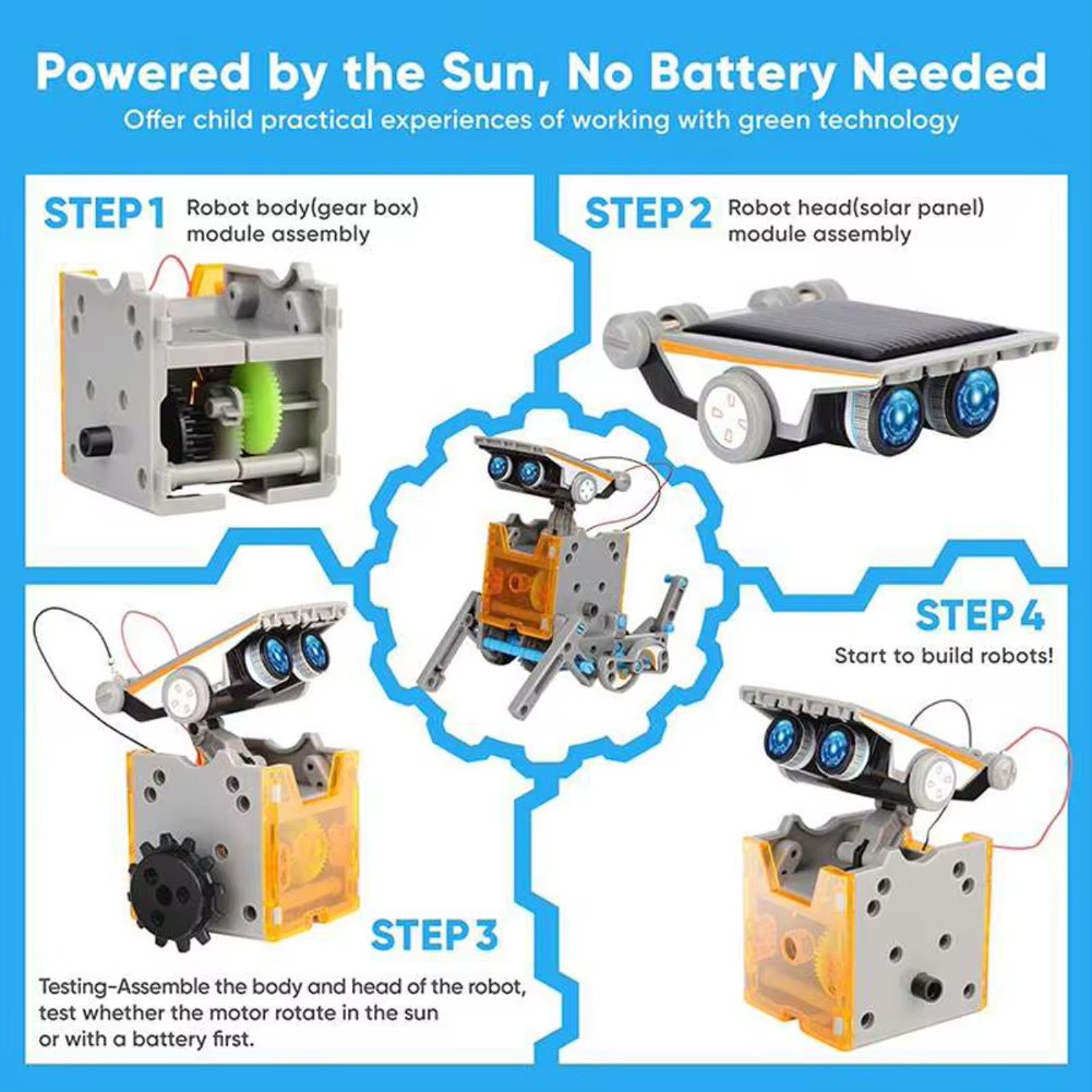 13 in 1 Solar Powered Robot Sc - Solar Powered Robot Kit 14 In 1 ulasan dan harga