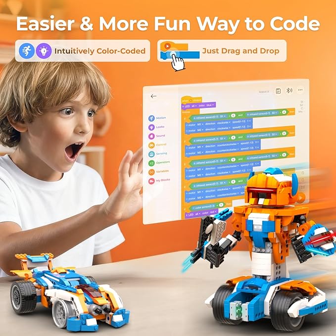 Apitor 12-in-1 STEM Robot Buil - Stem Robot Building Kit Coding ulasan dan harga