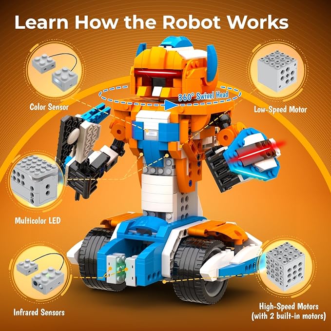 Apitor 12-in-1 STEM Robot Buil - Stem Robot Building Kit Coding ulasan dan harga