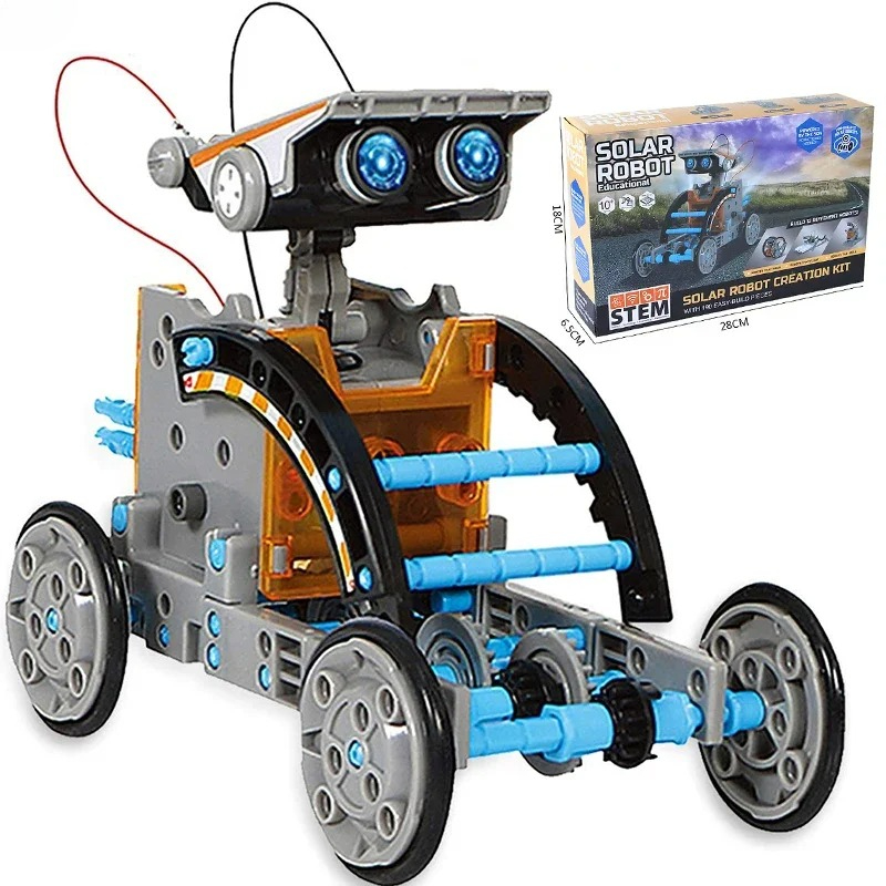 STEM Solar Robot Kits High-Tec - Solar Powered Robot Kit 14 In 1 ulasan dan harga